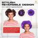 Reversible Anime Bonnet - Double Layer Satin Silk, Akat Purple Black Duo - Buy Online on GoSupps.com