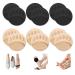 JEVRKAPZ Foot Pads Metatarsal Forefoot Pads for Women High Heels Shoes Ball of Foot Cushions for Women Honeycomb Fabric Forefoot Pads Men Prevention Pain Relief Reusable Sock Cushions 3 Pairs Black+3 Pairs Beige