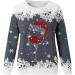 Women's Christmas Snowman & Penguin Sweatshirt - Dark Gray | Cozy Winter Pullover - Buy Online on GoSupps.com