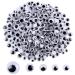 DECORA 500 Pieces 6mm -12mm Black Wiggle Googly Eyes with Self-adhesive for Crafts Decorations 500pcs