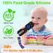Silicone Teething Toys for Babies 0-12 Months - Black Remote and Phone Teether Set - Buy Online on GoSupps.com