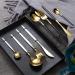 Stainless Steel Cutlery Steak Cutlery Set Portable Cutlery Gold - Buy Online on GoSupps.com