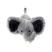 KINREX Baby Pacifier Holder   Soft Elephant Stuffed Animal with Pacifiers Binky Clip for Newborn Babies  Boys & Girls  Preemie  Infant  Grey Measures 18 cm. / 7.09