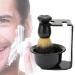 3 Pieces Shaving Brush Set | Complete Shaving Kit for Men | Beard Brush & Safety Stand - Buy Online on GoSupps.com