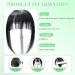 1B# Black Fringe Hair with Temples Clip in Bangs - Real Human Hair Extensions - Buy Online on GoSupps.com