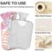 NAANLE Pink Palm Leaves Heat Bottle - 2L Transparent Hot Water Bottle for Back Pain Relief & Warmth Therapy - Buy Online on GoSupps.com