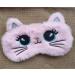 Cute Soft Plush Cat Sleeping Mask for Women & Girls | Funny Eye Cover Blindfold for Travel & Naps - Pink - Buy Online on GoSupps.com