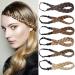 Tess hair band braided hair tie with hair ladies hair parts dutt braids extensions adjustable headband medium hair accessories braiding hair for women 2.5cm wide 30g dark brown