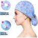 Adjustable Bouffant Hats Set with Buttons and Ribbon Print Head Tie - 6 Pieces - Buy Online on GoSupps.com
