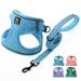 Bella & Pal dog harness Small dogs with leash step-in dishes made of Air mesh anti-train reflective breathable breastware puppy dishes for small dogs cat dishes blue XS XS (30-35cm breast size) Sky Blue