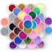 Prochive Nail Art Set with Various Colors Glitter Powder DIY Manicure Decoration Set 45 Color Powder