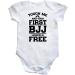Hippowarehouse Touch me and your first BJJ lesson is free baby vest bodysuit (short sleeve) boys girls