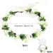 White Flower Wreath & Bracelet Set - Adjustable Hair Garland for Weddings Bridesmaids & Children - Buy Online on GoSupps.com