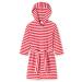 Schiesser Girls Bathrobe 104 Red White Striped