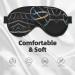 Unisex DNA Chain Print Eye Mask - Soft Comfortable Light-Blocking Sleep Mask - Black - Buy Online on GoSupps.com