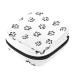 Menstruation pad bag with zipper women's napkin bag tampons collection bags for women and girls (Pet Paws Footprint) Color 2