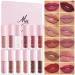 12 Colors Lip Gloss Set Moisturizing Light Liquid Lipstick Lip Oil Long Lasting Waterproof Lip Glaze Makeup Book Nude Lip Glow Oil Lip Gloss Kit