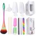 Gzsyy Dipping Powder Tools System 13PCs Nail container nail dip diving powder nail powder recycling tray for dipping powder nails color10