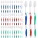 50 Pcs Bulk Toothbrush Pack with Covers and Medium Soft Bristle Individually Wrapped Travel Toothbrush Manual Toothbrushes Disposable Tooth Brush for Adults Kids Guest Travel Hotel Toiletries