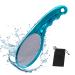 Glass Foot File Foot Callus Remover with Glass Etching Technology Portable Handheld Sized Foot Scraper for Cracked Heel for Wet and Dry Feet - Shinning Blue