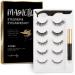 easbeautyNaturals Upgraded Magnetic Eyelashes with Eyeliner Kit, Magnetic Lashes Natural Kit, False Lashes 5 Pairs with Tweezers, Easy to Wear