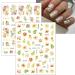 jmeowio JMEOWIO 9 Sheets Flower Nail Art Stickers Decals Self-Adhesive Spring Floral Colorful Letter Nail Supplies Nail Art Design Decoration Accessories - Buy Online on GoSupps.com