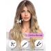 Wokestar Long Ombre Blonde Synthetic Hair Wig with Curtain Fringe for Women - Buy Online on GoSupps.com