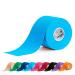 Meglio Kinesiology Tape - Uncut 5 Metre Roll - Therapeutic and Hypoallergenic - For Muscle Support & Sports Injury Recovery - Breathable & Waterproof - Knee Ankle & Wrist - Long Lasting Adhesive Blue