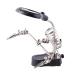 Magnifiers Adjustable 3. 5X 12X Helping Hand Soldering Irons Stand Clip Led Light Magnifying Glass Lens Desk Station Desktop Repair Tools