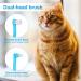 2pcs Dual Sided Cats & Dogs Toothbrushes Kitten Puppy Toothbrush Pet Teeth Cleaning Brush with Micro Brush Head & Curved Handle Cat Dental Care Supplies to Reduce Plaque Tartar Formation - Buy Online on GoSupps.com