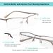 LUR Reading Glasses 3-Pack - Half-Rim Metal Readers in Gunmetal (1.5x Magnification) - Stylish & Durable for International Shipping - Buy Online on GoSupps.com