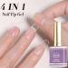 Yabauuop LED Nail Gel 15ml 4-in-1 Long-Lasting Clear Acrylic Gel for LED Nail Tips | For Women Salon Daily Use Travel Party Manicure Practical Decorative Design - Buy Online on GoSupps.com