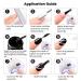 Nail Art Gel Liner Set - Black & White Design Polish Paint - 2Pcs 8ml Soak Off Curing Gel Polish with Thin Brush - DIY Home Salon French Manicure - Buy Online on GoSupps.com