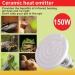 150W 2PACK White Ceramic Heat Lamp Bulb Infrared Reptile Heat Emitter Bulbs Heater Lamp for Pet Brooder Coop Chicken Lizard Bearded Dragon Turtle Snake Aquarium No Light No Harm (150W-2PCS) - Buy Online on GoSupps.com