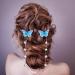 Bartosi Fabric Butterfly Hair Clips Set - Blue Tassel Hairpin Bobby Pins for Women & Girls - Buy Online on GoSupps.com