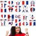 Besreey French Flag Stickers - Waterproof French Flag Body Stickers | Skin-Friendly Colorful Face Stickers Cute Sticker Set for Carnival - Buy Online on GoSupps.com