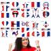 Besreey French Flag Stickers - Waterproof French Flag Body Stickers | Skin-Friendly Colorful Face Stickers Cute Sticker Set for Carnival