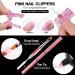 Kalolary Dual Nail Forms Set - 120PC Stiletto False Nail Tips & Pink Nail Clips with Dual-Ended Poly UV Gel Brush for Nail Art Extension - Buy Online on GoSupps.com