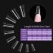 Venares 500 Clear Coffin Nail Tips for Gel Nails - 10 Sizes with Glue & Box | Tips for Perfect Gel Manicure - Buy Online on GoSupps.com