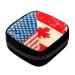 GIAPB Period Bag Sanitary Napkin Storage Bag Pad Holder for Period Makeup Pouch American and Canada Flag Color462