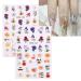 JMEOWIO 12 Sheets Flower Nail Art Stickers - Colorful Floral Decals for Spring & Summer | Self-Adhesive Nail Design Accessories - Buy Online on GoSupps.com