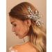 Deniferymakeup Bride Wedding Hair Combs Silver Rhinestone Headpiece Rhinestone Bridal Hair Accessories for Women and Girls (Silver)