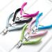 W-LOVNEST Practical Stainless Steel Cuticle Scissors Cutter with Rubber Handle Full Jaw Nails Trimmer for Home and Salon Use Pink - Buy Online on GoSupps.com