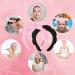 2 Pack Spa Headbands for Women - Terry Cloth Fabric with Wrist Washbands - Makeup Removal and Skincare Hairband - Black Pink - Style 1 - Buy Online on GoSupps.com