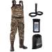 OXYVAN Duck Hunting Waders for Men with Hanger & 600G Insulation Rubber Boots, Neoprene Waterproof Fishing Chest Waders M10/W12 Rubber-shoes