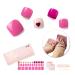 Nail film for toothed half -hardened gel nail films self -adhesive nail film UV hardening 32 pieces of nail wraps gifts for women girls never too late
