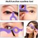 Eyeliner Stencils | Eyebrow and Eyelash Applicator Stencil Tool Portable Silicone Eyeliner Stencils Ruler Multifunctional Eye Makeup Tool for Eyeliner Eyeshadow Lipstick Purple - Buy Online on GoSupps.com
