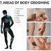 Optimized Groin & Body Hair Trimmer for Men - Wet/Dry Electric Shaver with LED Light Guide Comb & Travel Bag - International Shipping Available - Buy Online on GoSupps.com