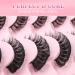 3D Russian Strip Fake Lashes - Cat Eye D Curl Fluffy - 10 Pairs Natural Look Faux Mink Eyelashes | LTJ24 - Buy Online on GoSupps.com