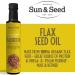 Organic Flax Seed Oil (Cold Pressed) by Sun & Seed - 250ml - Made from 100% Organic Flax Seeds - Great Source of Omega-3 - Vegan Friendly - Pure & Refined - Buy Online on GoSupps.com